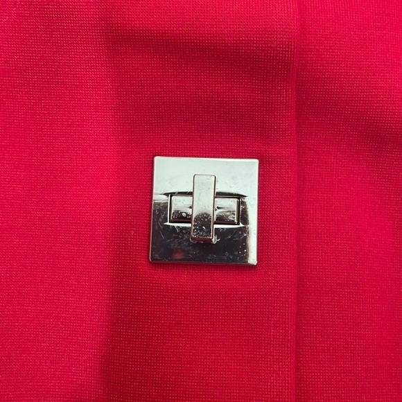 Tommy Hilfiger 3 “button” Cropped Blazer Red Size 6 business causal preppy - Picture 10 of 12